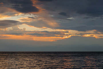Sunrise on Black Sea in Sochi