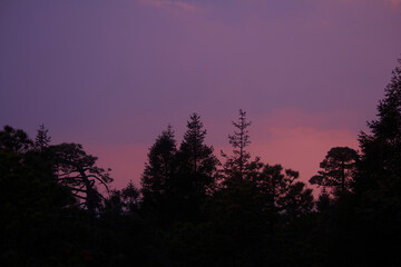 sunset on the horizon with a dramatic sky
