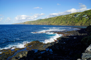 rough wild nord coast of sao miguel