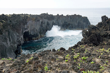 rough wild nord coast of sao miguel