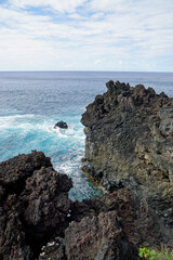 rough wild nord coast of sao miguel