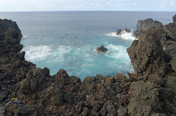 rough wild nord coast of sao miguel
