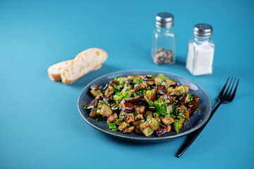 Garlic herbs roasted eggplants