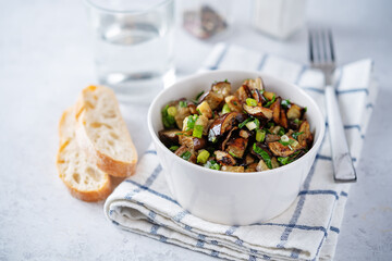 Garlic herbs roasted eggplants