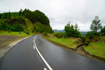public street on the azores