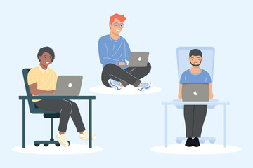 three male developers working