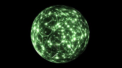 Abstract Plexus Technology Science on rotating sphere concept