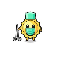 surgeon sun mascot character