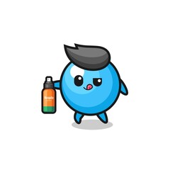 cute gum ball holding mosquito repellent