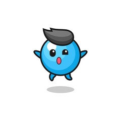gum ball character is jumping gesture