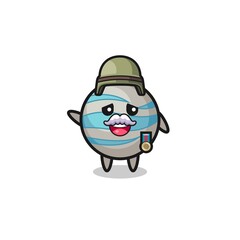 cute planet as veteran cartoon