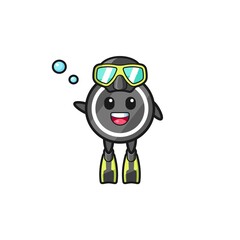 the hockey puck diver cartoon character