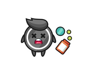 illustration of overdose hockey puck character