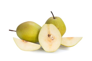 fruit of pear isolated on white background.