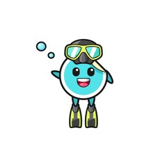 the sticker diver cartoon character