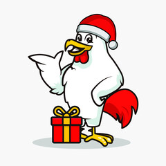 Cute Christmas mascot design illustration