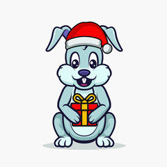 Cute Christmas mascot design illustration
