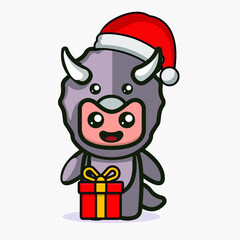 Cute Christmas mascot design illustration