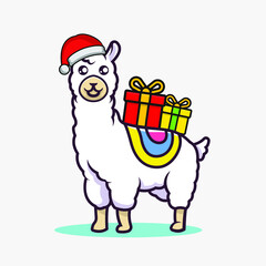 Cute Christmas mascot design illustration