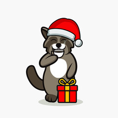 Cute Christmas mascot design illustration