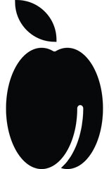 plum icon vector.