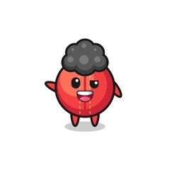 cricket ball character as the afro boy