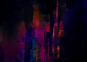 赤い幻想的な血の水彩テクスチャ背景
