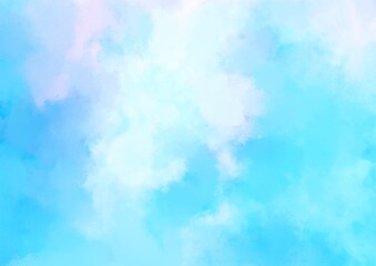 幻想的な水彩の水色テクスチャ背景
