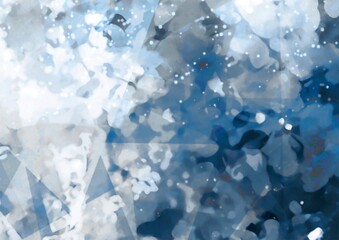 幻想的な水彩の水色テクスチャ背景
