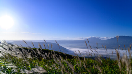 さわやか絶景大自然「朝陽・雲海」阿蘇五岳パノラマ撮影 Refreshing superb view nature 