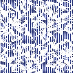 Floral Seamless Pattern with striped textures