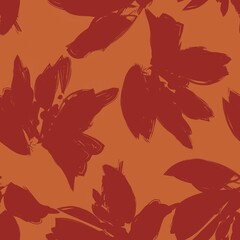 Floral Brush strokes Seamless Pattern Background