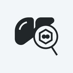 Liver vector icon illustration sign