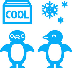 ペンギンとクール便のアイコン