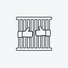 Prison vector icon illustration sign