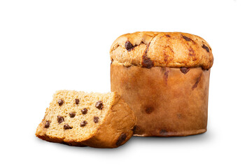 Chocolate Panettone, a traditional Italian dessert for Christmas. Chocottone