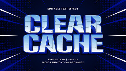 Clear cache editable text effect in modern and technology text style