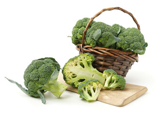  Broccoli vegetable on white background 