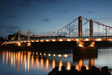 Chelsea Bridge at dusk London River Thames