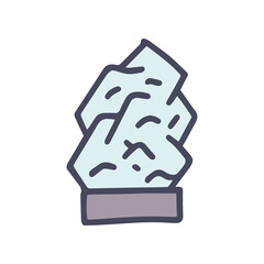 salt lamp color vector doodle simple icon