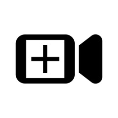  add video Icon on white background