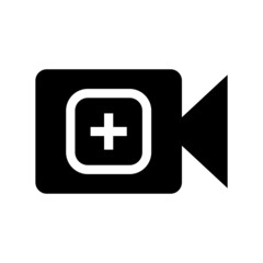  add video Icon on white background