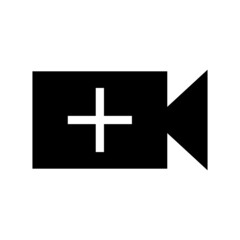  add video Icon on white background