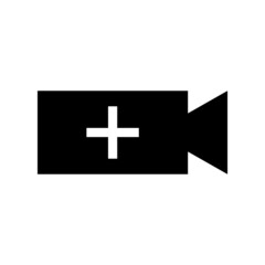  add video Icon on white background