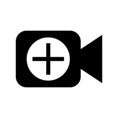  add video Icon on white background