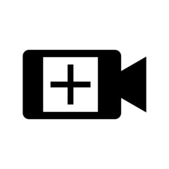  add video Icon on white background