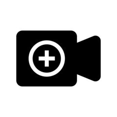  add video Icon on white background