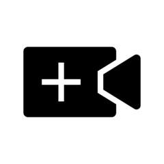  add video Icon on white background