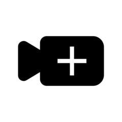  add video Icon on white background