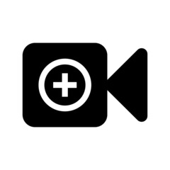 add video Icon on white background